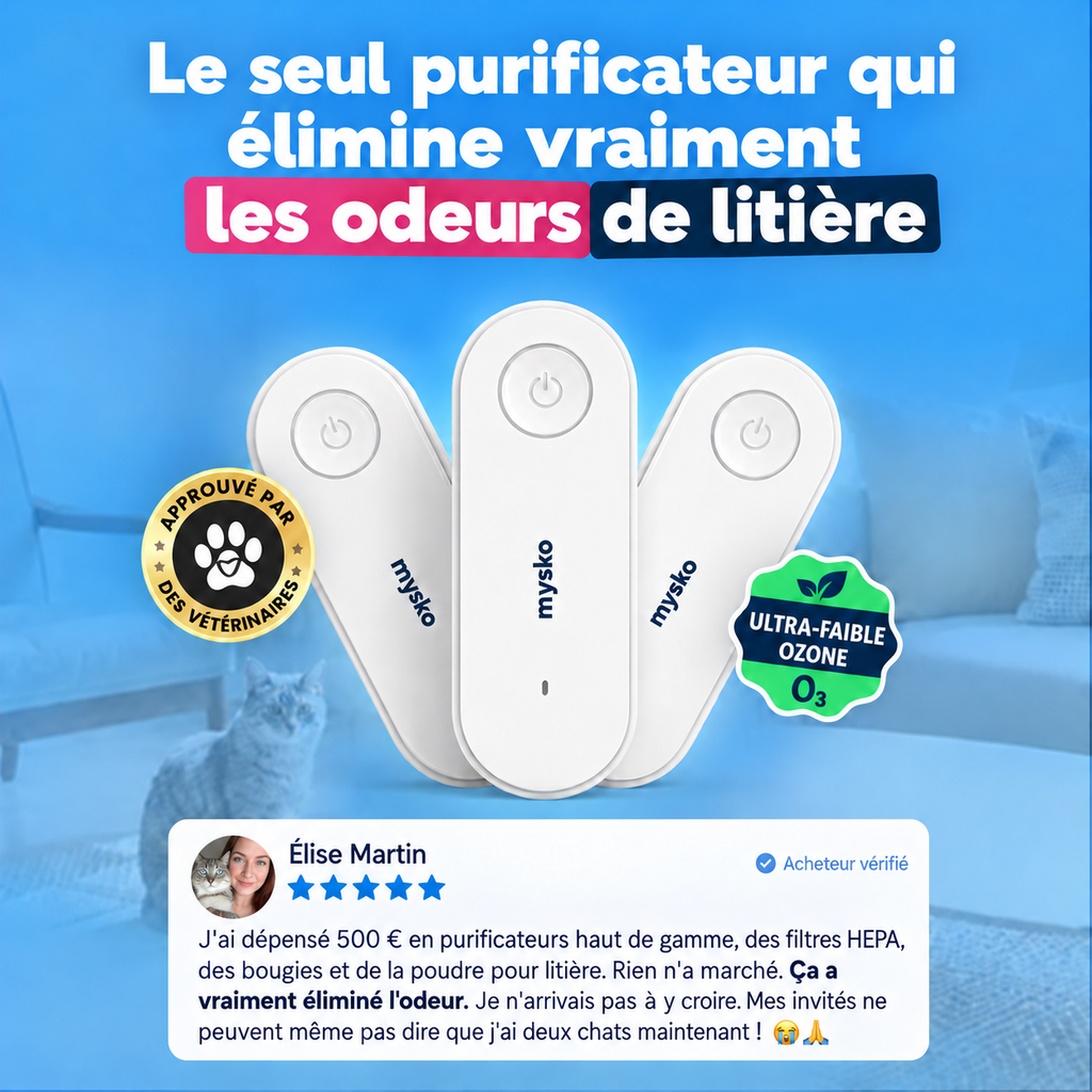MYSKO Air – Appareil anti-odeurs pour litière de chat